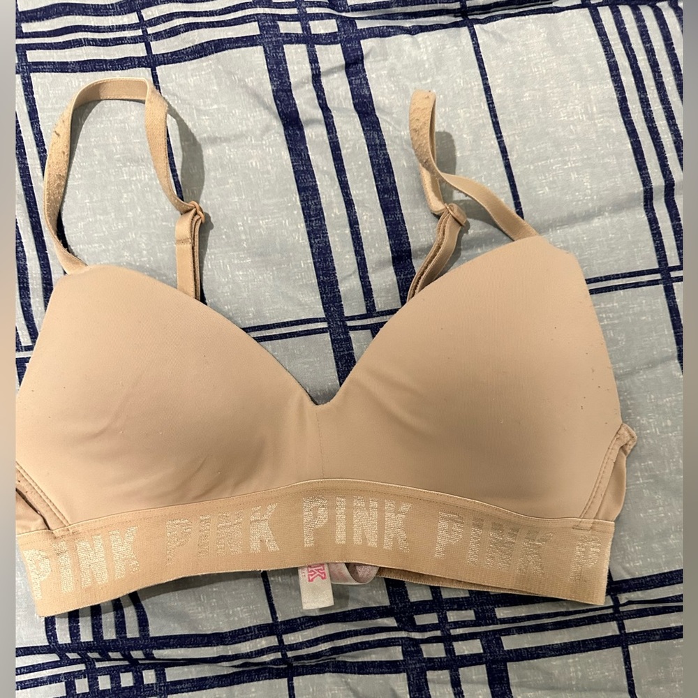 PINK nude T-shirt bra